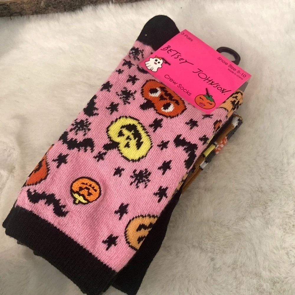 Betsey Johnson Halloween Crew Socks